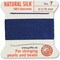 Griffin Silk Bead Cord Perlseide – Size 7 (0.75mm) – 2 Meters per Card – Stainless Steel Needle Attached – for Knotting Pearls, Gemstones, Crystals and Beads